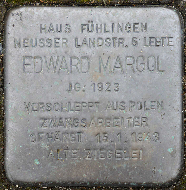 Stolpersteine NRW – Stolperstein Edward Margol