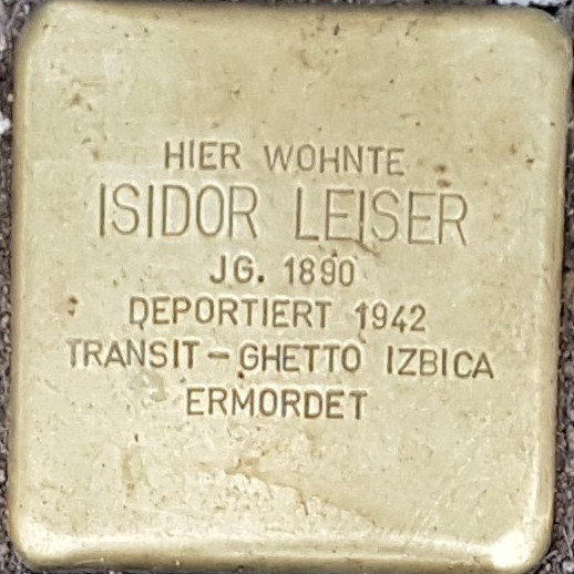 Stolpersteine NRW – Stolperstein Isidor Leiser | WDR