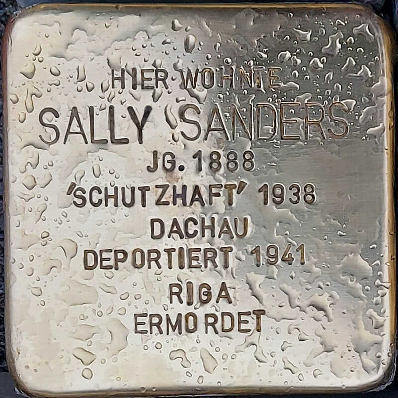 Stolpersteine NRW – Stolperstein Sally Sanders | WDR