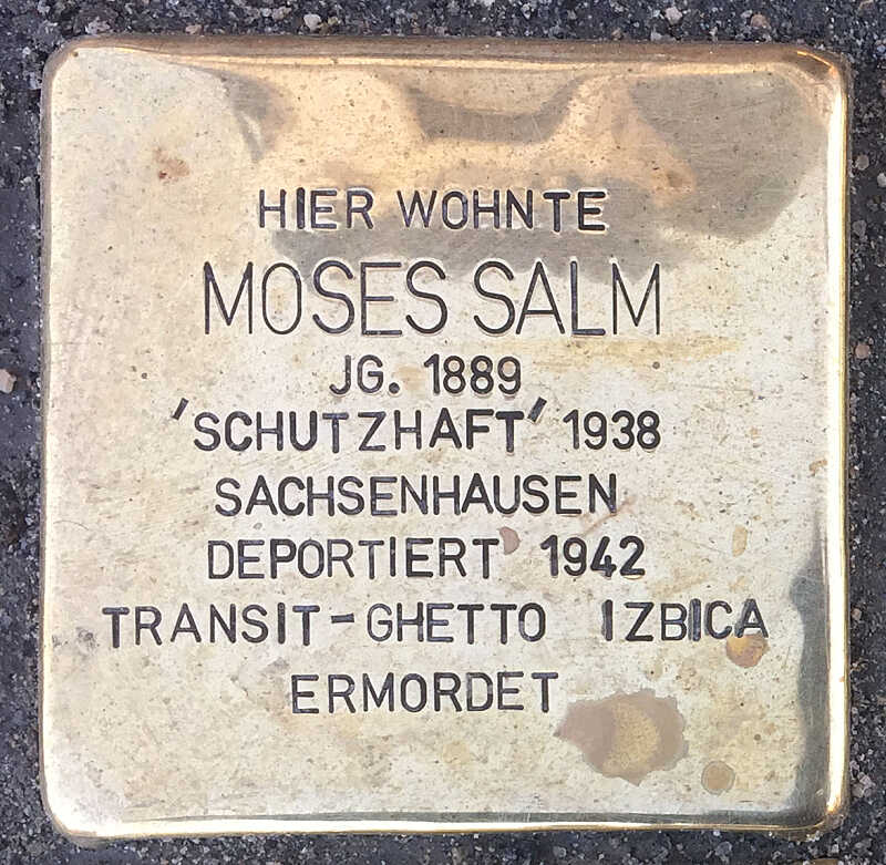 Stolpersteine NRW – Stolperstein Moses Salm | WDR